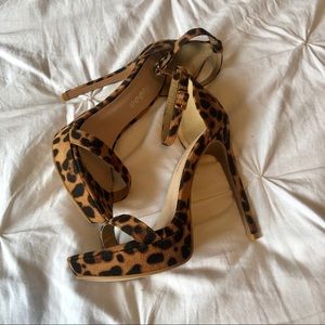 Leopard print High heels.